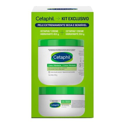 Kit Cetaphil Pele Extra Seca E Sensível Creme Hidratante Corporal 453g + 250g