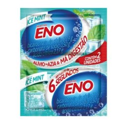 Sal De Fruta Eno Ice Mint Alívio Rápido Da Azia 2 Envelopes Com 5g Cada