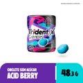 GOMA DE MASCAR TRIDENT X GAMERS ACID BERRY 48G