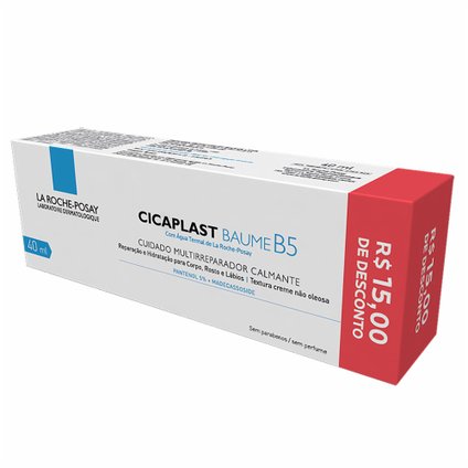 CICAPLAST BAUME B5 LA ROCHE-POSAY 40ML -EMBALAGEM PROMOCIONAL R$ 15,00 DE DESCONTO