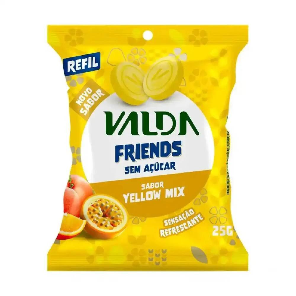 Pastilhas Valda Friends Yellow Mix Refil 25g