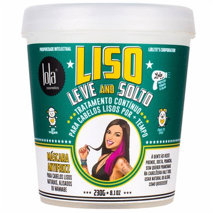 MÁSCARA DE TRATAMENTO LOLA ANTIFRIZZ LISO LEVE AND SOLTO 230G
