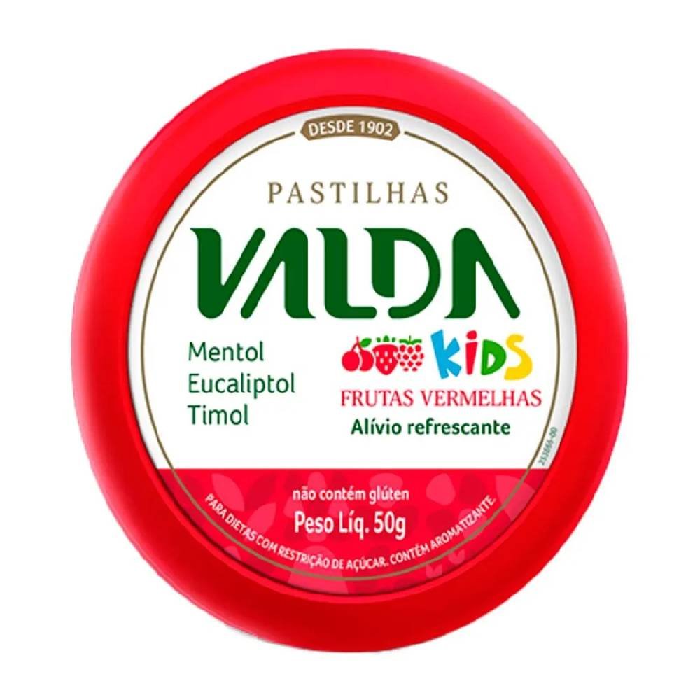 Pastilhas Valda Kids Frutas Vermelhas 50g