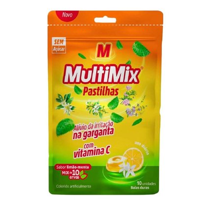 PASTILHAS MULTIMIX LIMÃO E MENTA 10 UNIDADES