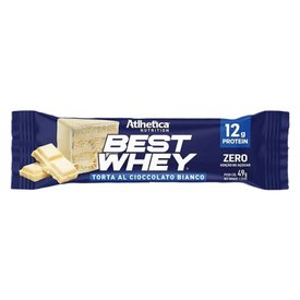 BARRA DE PROTEÍNA ATLHETICA NUTRITION BEST WHEY TORTA AL CIOCCOLATO BIANCO 49G