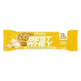 BARRA DE PROTEÍNA ATLHETICA NUTRITION BEST WHEY CHEESECAKE DE MARACUJÁ 49G