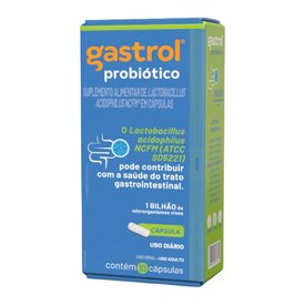 SUPLEMENTO ALIMENTAR GASTROL PROBIÓTICO 1BI 10 CÁPSULAS