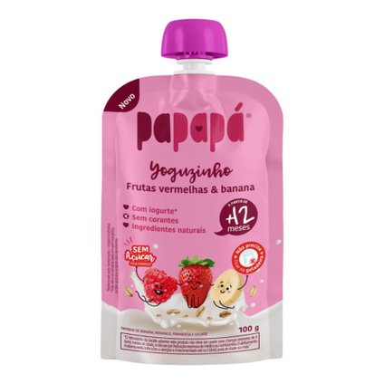 PAPINHA PAPAPÁ YOGUZINHO FRUTAS VERMELHAS E BANANA 100G