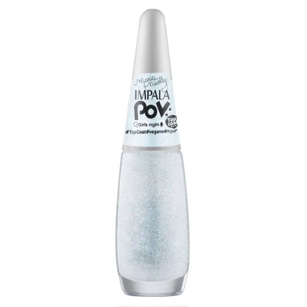 Esmalte Top Coat Impala Maria Nicolly Pov Glitter Girls Night 7,5ml