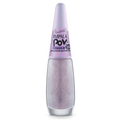 ESMALTE TOP COAT IMPALA LUARA POV GLITTER TÔ PRONTA 7,5ML