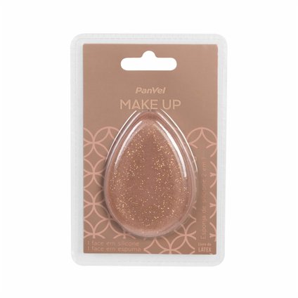 ESPONJA PARA MAQUIAGEM 2 EM 1 DE SILICONE E LÁTEX PANVEL MAKE UP NUDE