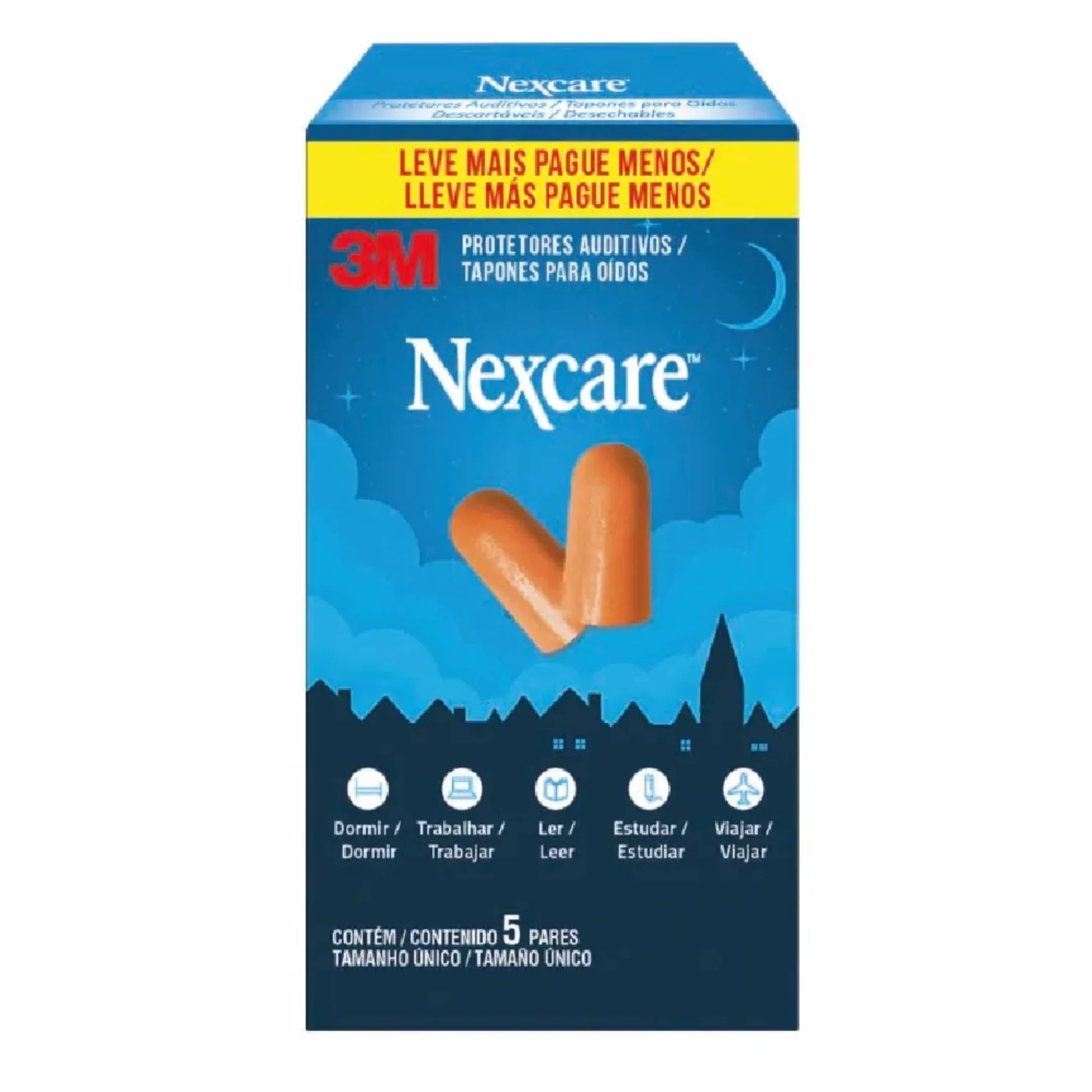 Protetor Auditivo Nexcare 5 Pares