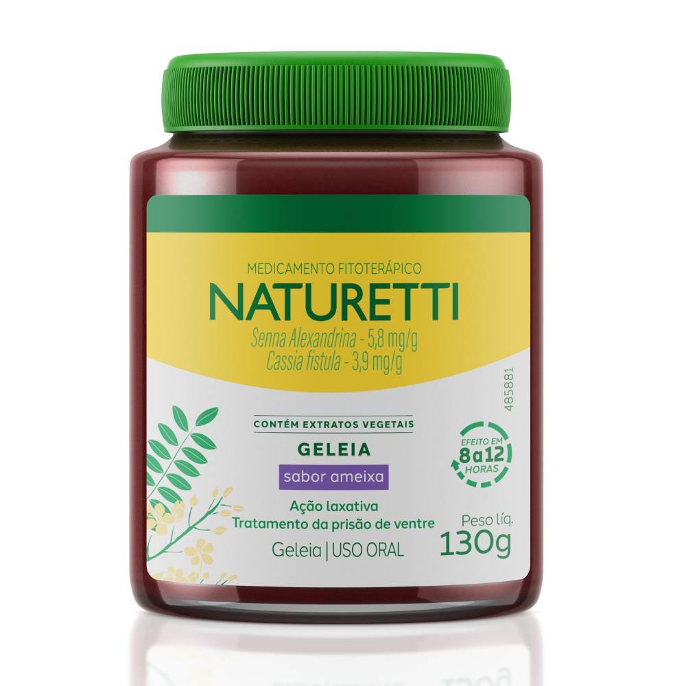 Medicamento Fitoterápico Naturetti Geleia Sabor Ameixa 130g