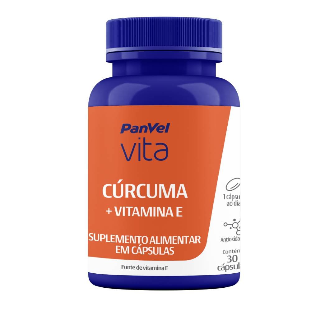 Cúrcuma + Vitamina E Panvel Vita 30 Cápsulas