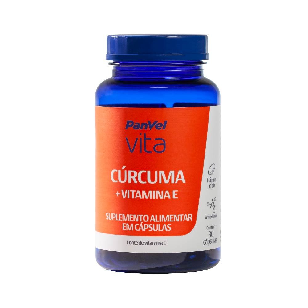 Cúrcuma + Vitamina E Panvel Vita 30 Cápsulas
