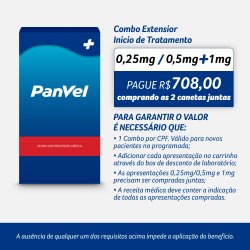 Extensior 1mg Semaglutida 3ml 1 Caneta Injetável + 4 Agulhas Geladeira