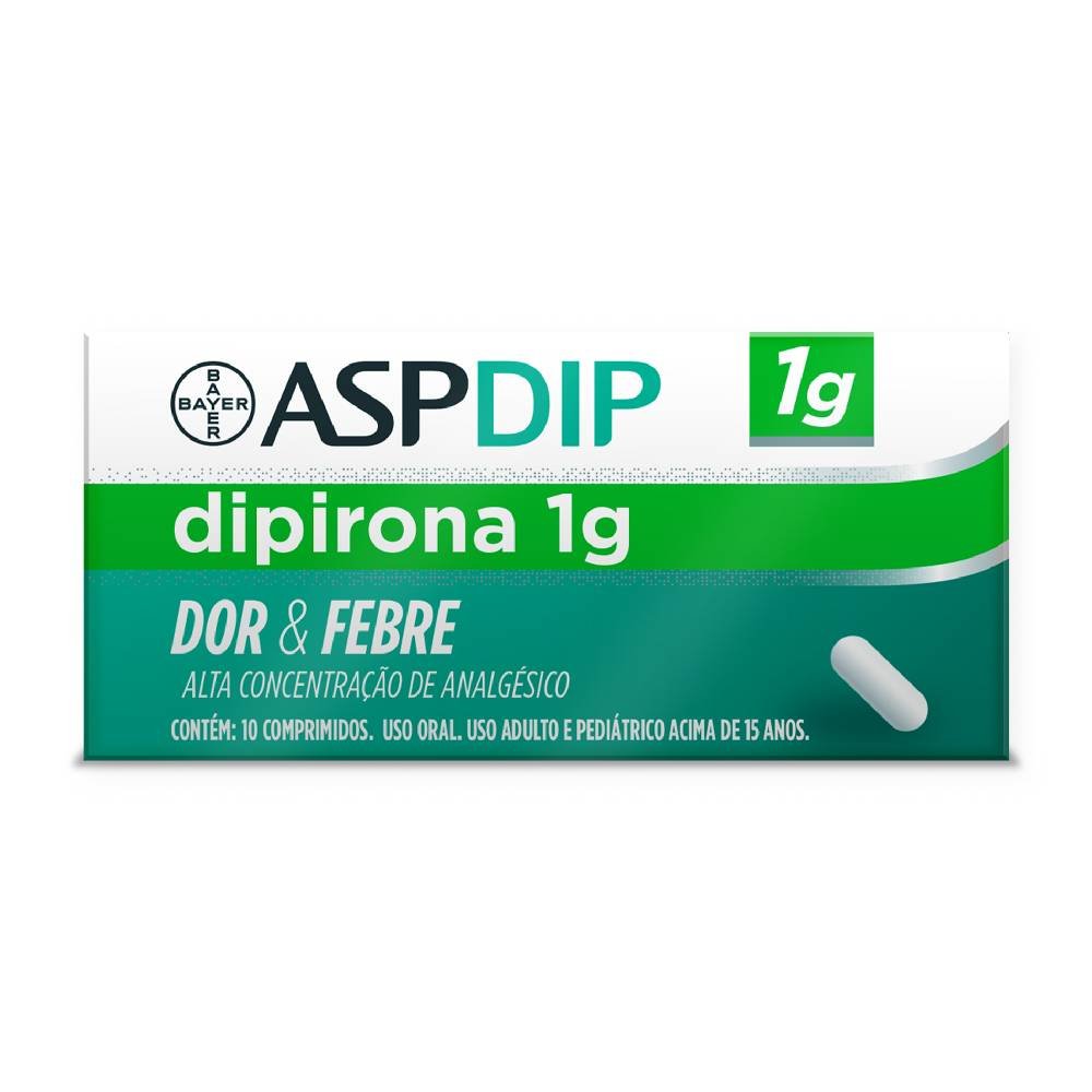 Aspdip Dipirona 1g 10 Comprimidos
