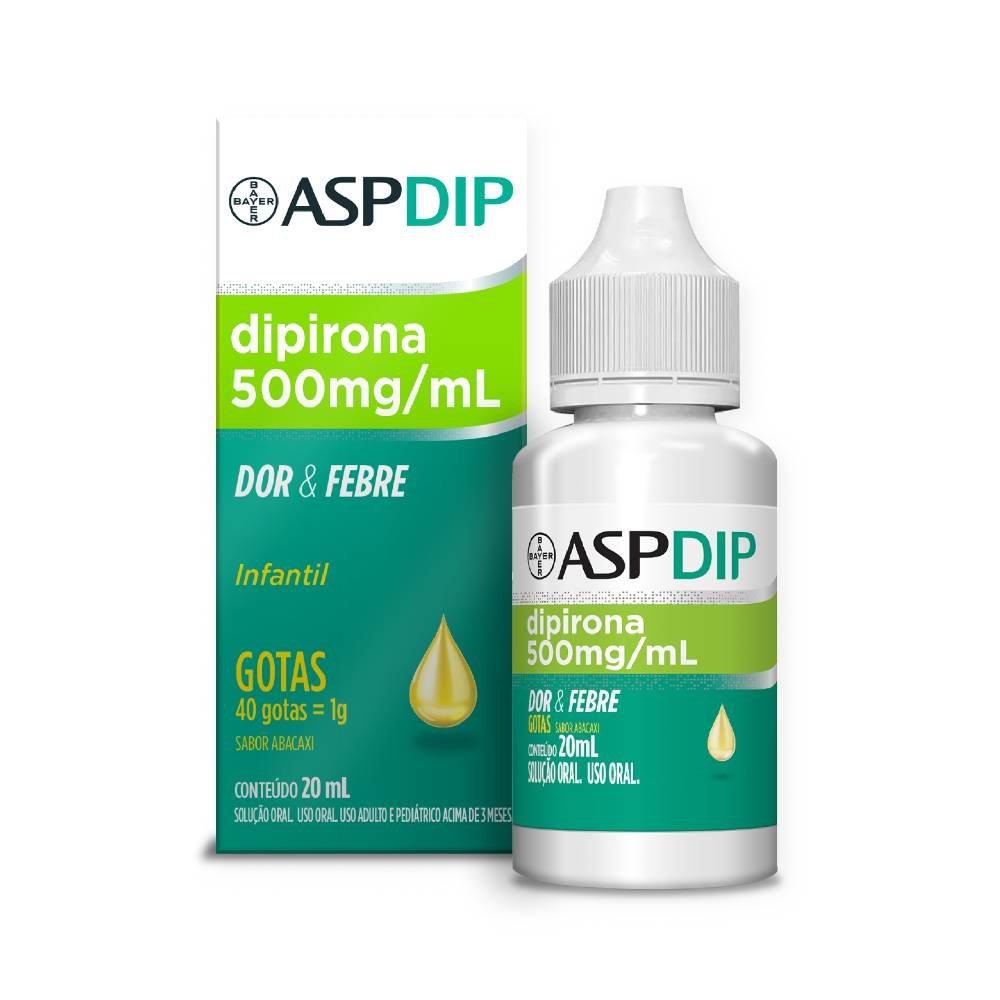 Aspdip Infantil Dipirona 500mg/ml Gotas 20ml