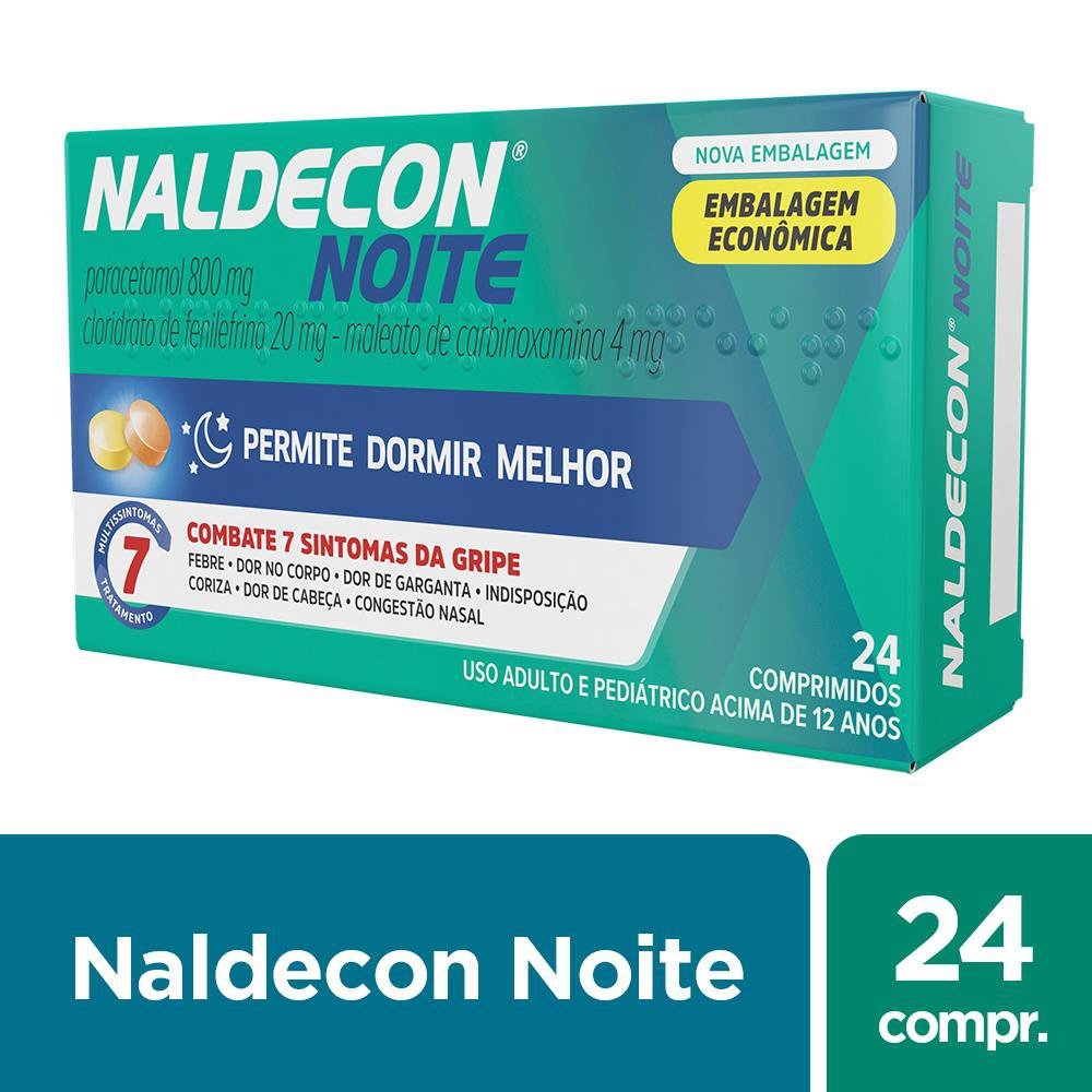 Naldecon Noite Caixa 24 Comprimidos - PanVel Farmácias