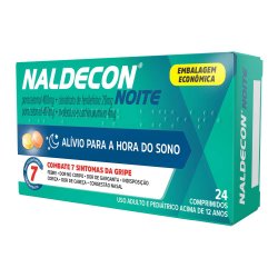 Naldecon Noite Paracetamol 800mg + Cloridrato De Fenilefrina 20mg 24 Comprimidos