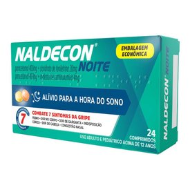 NALDECON NOITE PARACETAMOL 800MG + CLORIDRATO DE FENILEFRINA 20MG 24 COMPRIMIDOS