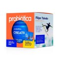 CREATINA PROBIÓTICA 300G + 2 AMOSTRAS DE 100% PURE WHEY SABORES CHOCOLATE E IOGURTE MORANGO