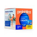CREATINA PROBIÓTICA 300G + 2 AMOSTRAS DE 100% PURE WHEY SABORES CHOCOLATE E IOGURTE MORANGO