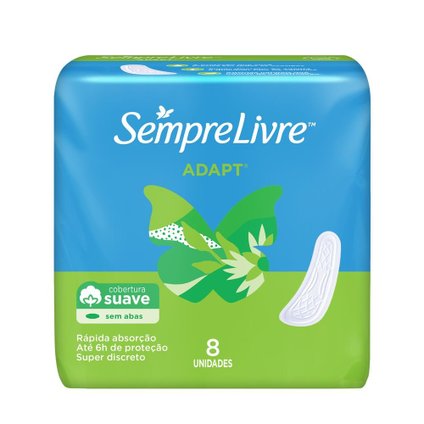 ABSORVENTE SEMPRE LIVRE ADAPT SUAVE SEM ABAS 8 UNIDADES