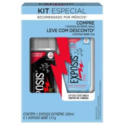 Kit Repelente Exposis Extrême Spray 100ml + Repelente Gel Bebê 117g