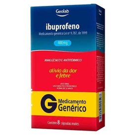 IBUPROFENO 400MG 8 CÁPSULAS GEOLAB GENÉRICO