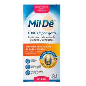 SUPLEMENTO ALIMENTAR MILDÊ VITAMINA D EM GOTAS 10ML