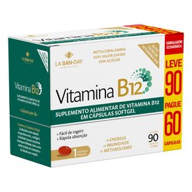 SUPLEMENTO ALIMENTAR VITAMINA B12 LA SAN-DAY 90 CÁPSULAS