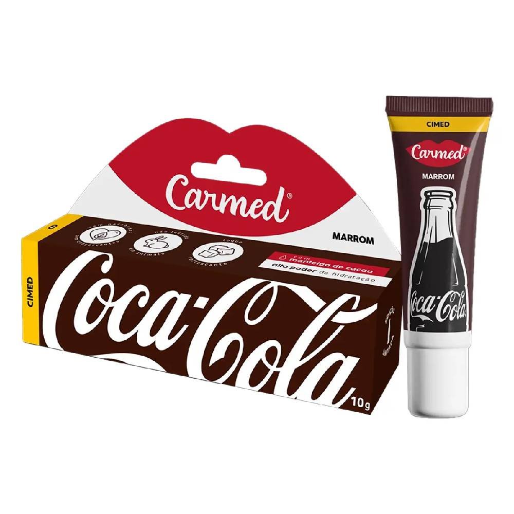 Hidratante Labial Carmed Coca-cola Marrom 10g