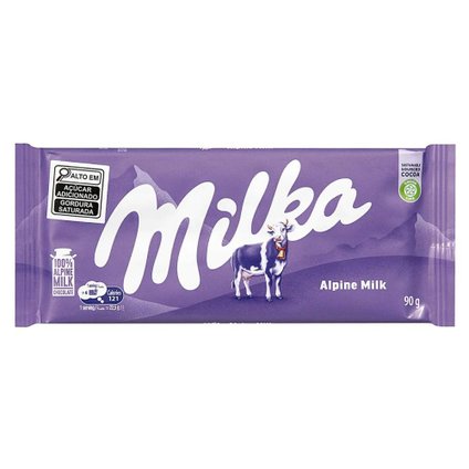 CHOCOLATE EM BARRA MILKA ALPINE MILK 90G