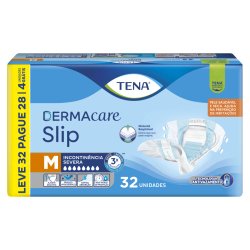 Fralda Geriátrica Tena Dermacare Slip M 32 28 Unidades