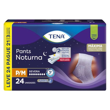 ROUPA ÍNTIMA TENA PANTS NOTURNA P/M 24 UNIDADES