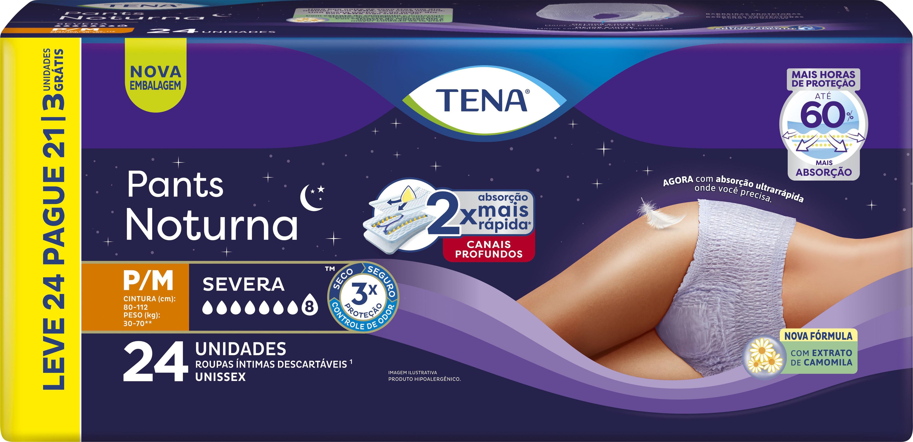 Roupa Íntima Tena Pants Noturna P/m 24 Unidades