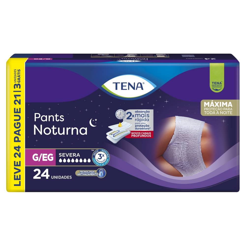 Roupa Íntima Tena Pants Noturna G/eg 24 Unidades