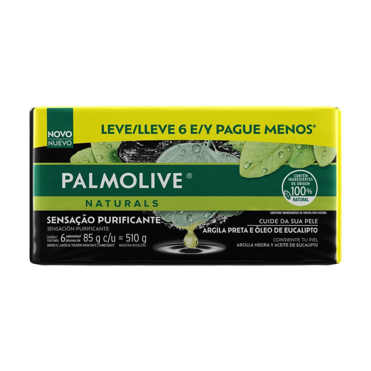 Kit Sabonete Em Barra Palmolive Naturals Sensação Purificante 6 Unidades De 85g Promo