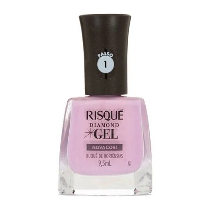 ESMALTE RISQUÉ DIAMOND GEL BUQUÊ DE HORTÊNSIAS CREMOSO 9,5ML