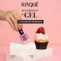 ESMALTE RISQUÉ DIAMOND GEL CUPCAKE DE MORANGO CREMOSO 9,5ML