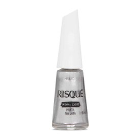 ESMALTE RISQUÉ PRATA NA LATA METÁLICO 8ML
