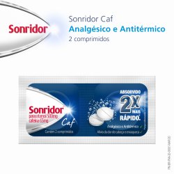 Sonridor Caf Paracetamol 500mg + Cafeína 65mg 2 Comprimidos Efervescentes