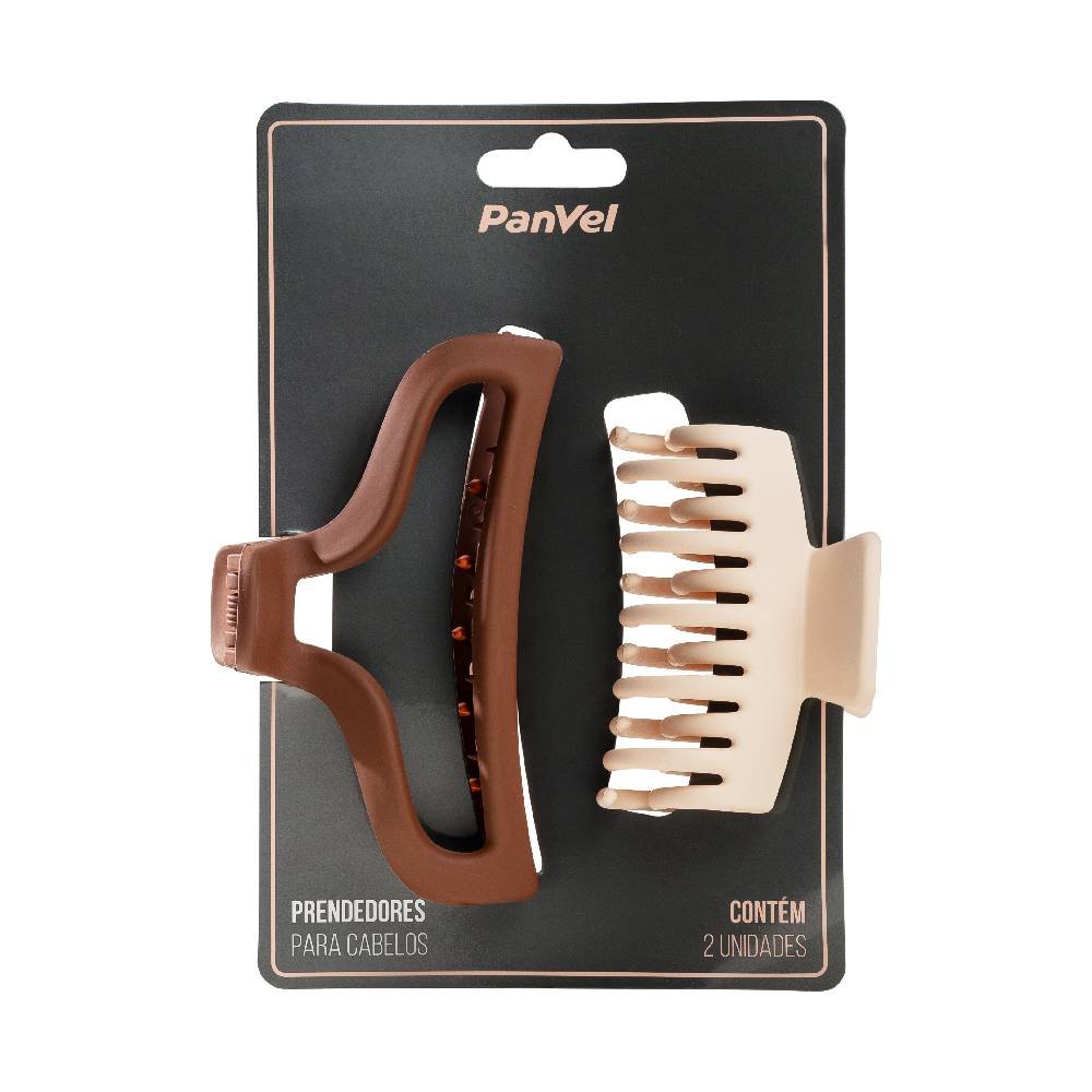 Kit 2 Prendedores De Cabelo Panvel Tamanho Grande