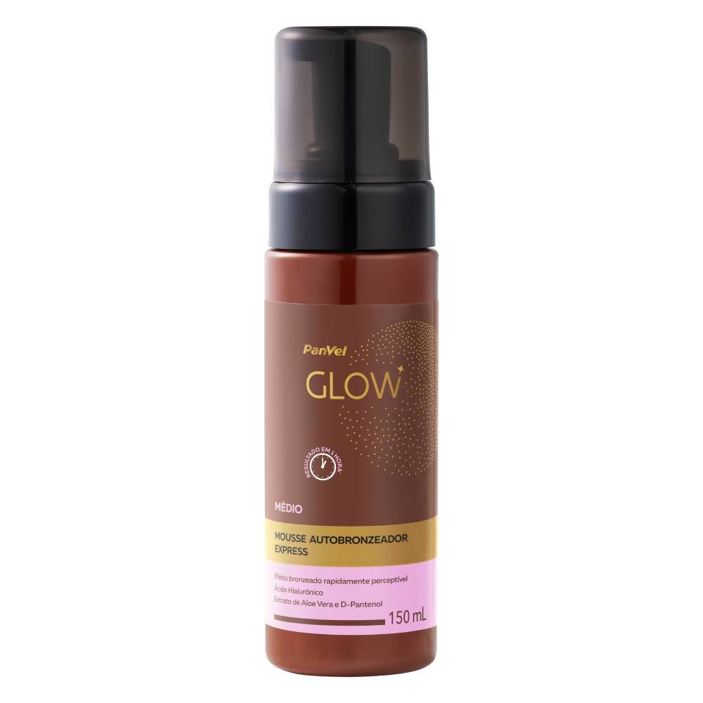 Mousse Autobronzeador Express Médio Panvel Glow 150ml