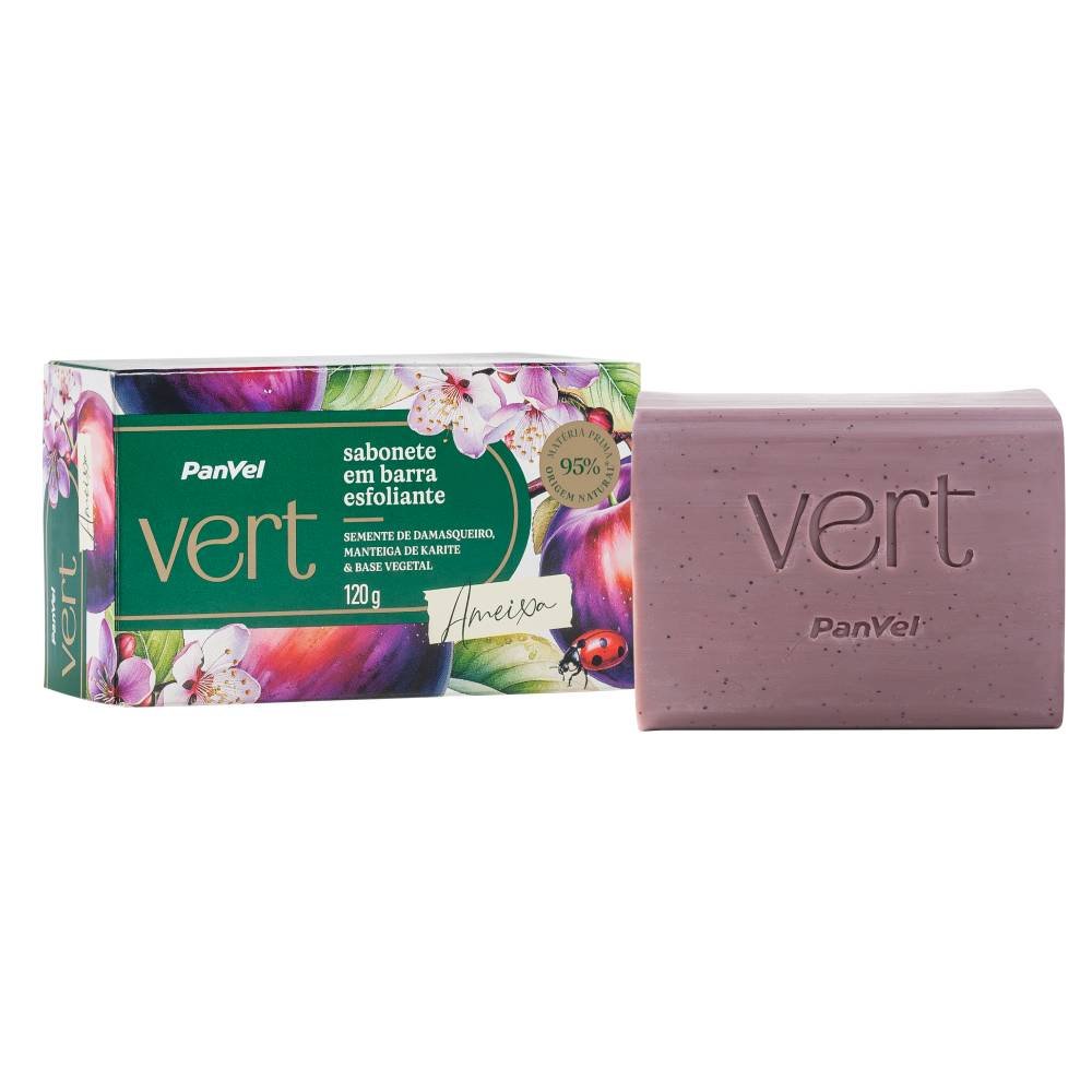 Sabonete Em Barra Esfoliante Panvel Vert Ameixa 120g