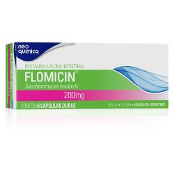 Probiótico Flomicin 200mg 6 Cápsulas