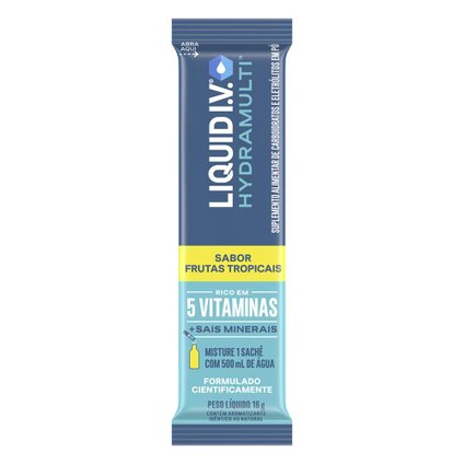 SUPLEMENTO ALIMENTAR LIQUID IV HYDRAMULTI FRUTAS TROPICAIS 16G