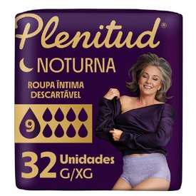 Roupa Íntima Plenitud Noturna Máxima Absorção G/Xg 32 Unidades