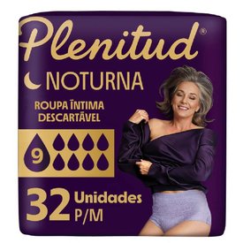 Roupa Íntima Plenitud Noturna Máxima Absorção P/M 32 Unidades